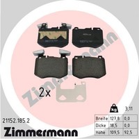 Zimmermann Bremsbelagsatz Scheibenbremse 21152.185.2 FüR Mercedes GLC X253 C253