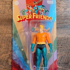 McFarlane Toys Super Friends Aquaman Action Figure Carded Plastic Orange