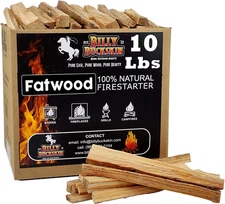 10 Lbs. Fatwood Fire Starter Sticks, Perfect Firestarters for Firepit, Campfires