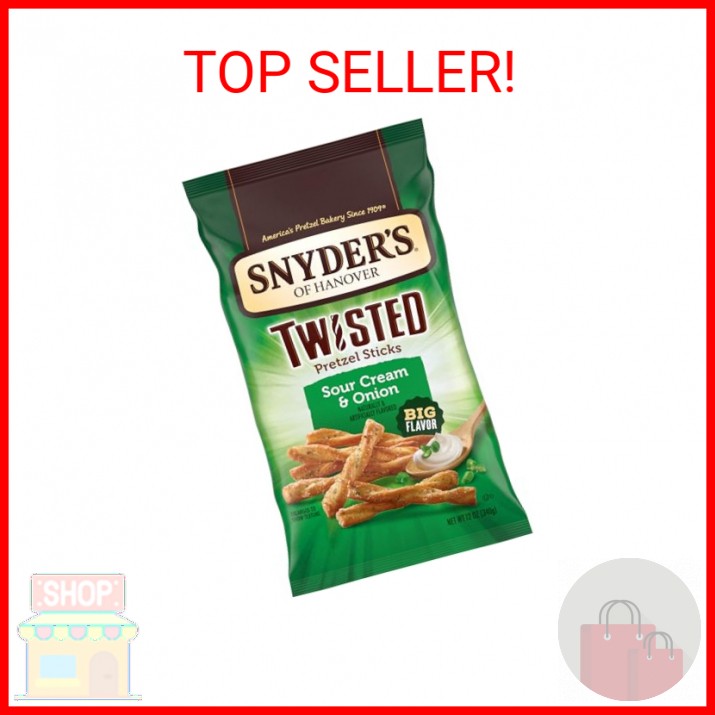 Snyder's of Hanover, Sour Cream & Onion Twisted Pretzel Sticks, 12 Oz Bag