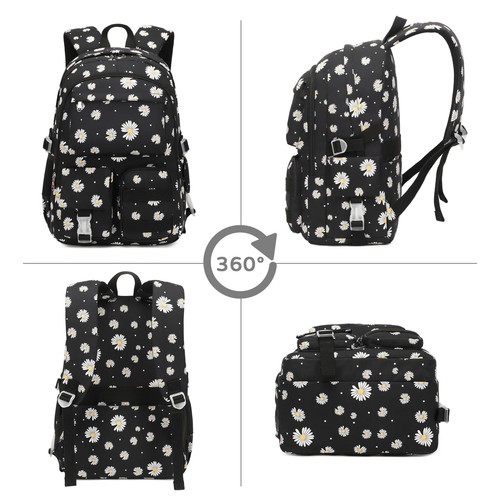 Daisy Backpack for School Backpack for Girls Backpack with Lunch Box Bookbag ... - Picture 2 of 6