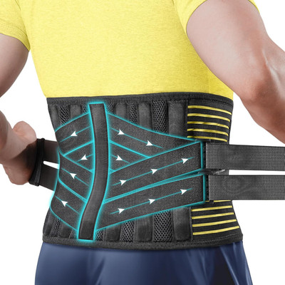 Plus Size 4XL/5XL Back Brace with 7 Bionic Metal Stays - Strong Support More Eff