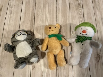 Kinderbücher Stofftiere Mog Katze der Schneemann Peepo Bär Ahlberg Plüsch Konvolut