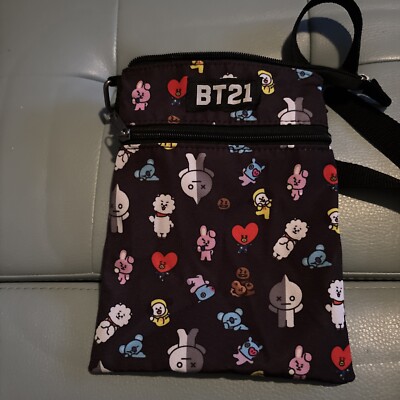BT21 Passport Small Crossbody Bag Hot Topic All Characters - Zipper Pouch/Purse