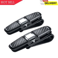 2 Pack Glasses Holders for Car Sun Visor, Sunglasses Eyeglasses Mount with Tic..