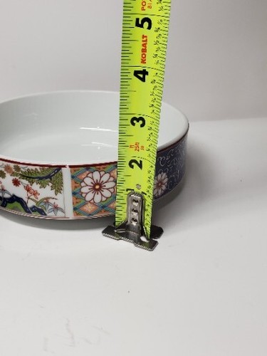 Japan Imari Covered Dish Flower Moriage Round Trinket Box - Picture 10 of 10