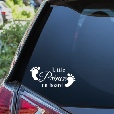 Little Prince On Board Car Sticker Child Baby On Board Window Bumper Decal Ebay