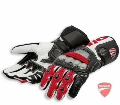 Ducati Daniese Corse C5 - Leder Handschuhe 98107117 Schwarz/Weiß/Rot