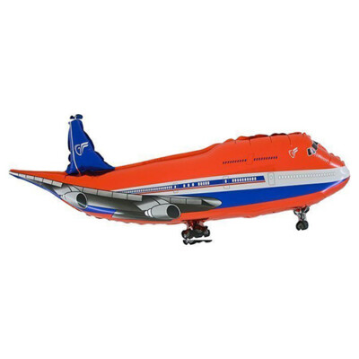 Red Jumbo Jet Airplane Shaped Foil Balloon 29'' Birthday Party Event Decoration