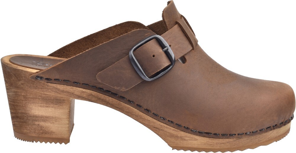 Sanita Damen Clog offen Wood-Каштан Малуло квадратный открытый 24190₽
