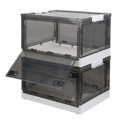 2x Rolling Storage Bins Stackable Organizer Box Container for Clothes Toys Books