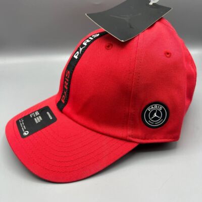 Air Jordan Hat Men Red Paris Saint Germain Jumpman Strap Back Cap