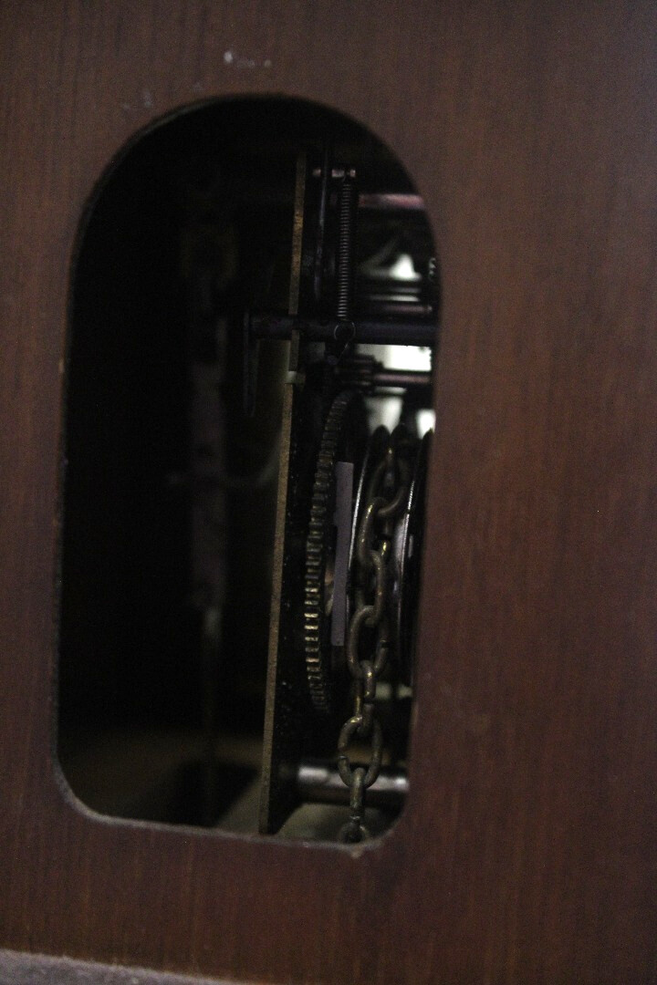 Vintage FRANZ HERMLE & SOHNE Chain/ WeightDriven Wall Clock w/ Moon