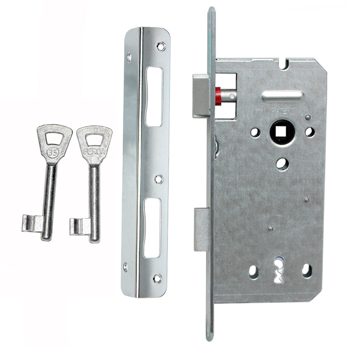 Mortise Lock 90/50 Door Lock Insert Gerda Left/Right Key