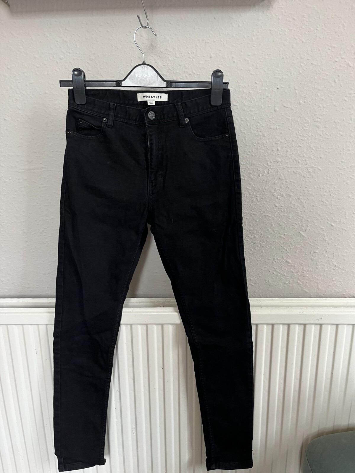 Whistles Black Cotton Jeans Slim Waist 28inch Gem
