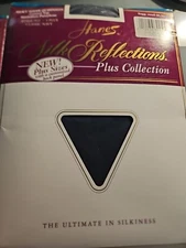 Hanes Silk Reflections  Silky Sheer Queensize  Style 912 1 Plus Classic Navy 