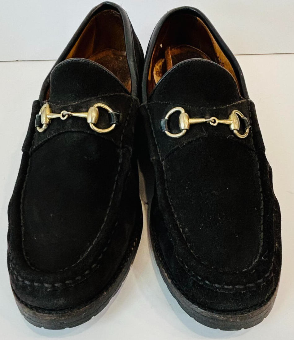 Gucci Horsebit 1016105 Men US 9B Brown Suede Leather Slip On Gucci Horsebit 1016105 Men US 9B Brown Suede Leather Slip On