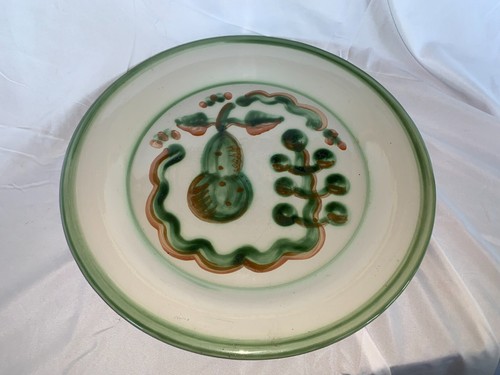 VTG MARY A HADLEY PEAR AND GREEN GRAPE 13" Serving Plate HANDMADE HANDPAINTED. - Picture 3 of 5