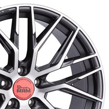 18 Zoll MAM RS4 Alufelgen Grey Front Polish 5x112 4 Stck. für BMW 1er F40 F1H