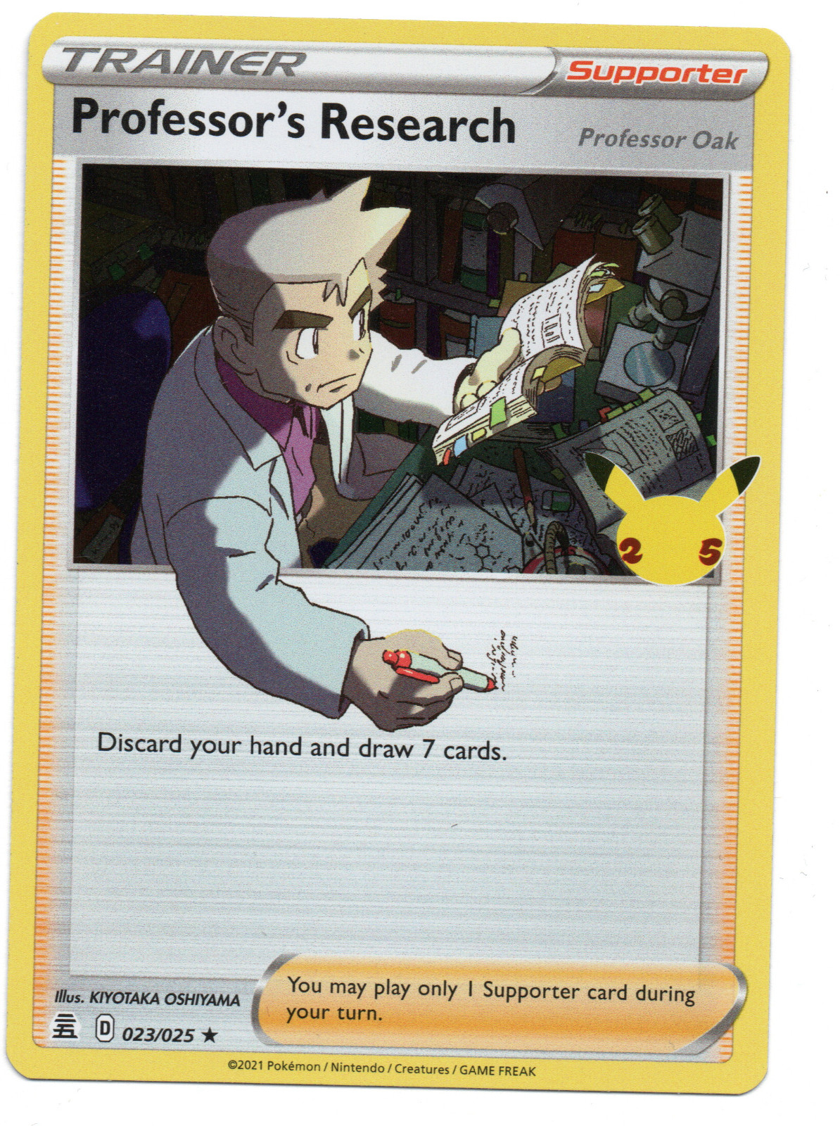 C23 Professor's Research Pokémon Half Art Celebrations 23/25 Holo Foil Rare Mint