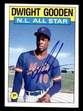 1986 Topps Baseball #709 Dwight Gooden (All-Star) Signed Autograph (No COA)