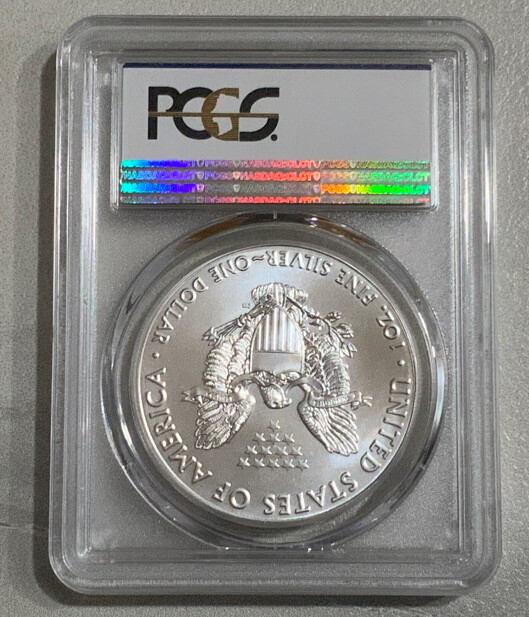 2018-W. FIRST STRIKE PCGS MS70 Silver American Eagle Dollar /The