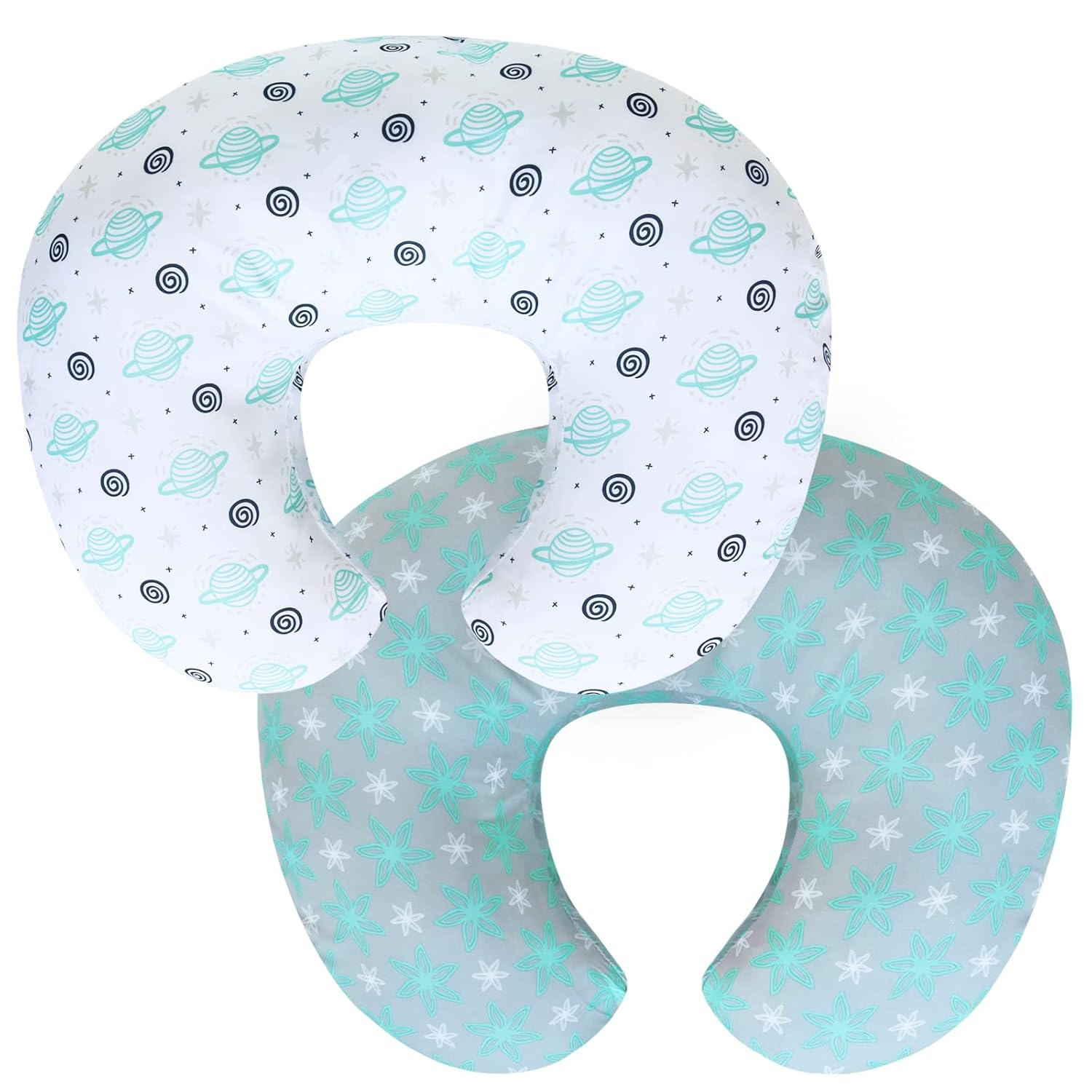 Nursing Pillow Cover 2 Pack for Breastfeeding Pillow, Ultra Soft and Cozy Nursin-image