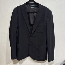 Perry Ellis Portfolio Slim Fit Blue Solid Two Button Separate Suite Blazer 44R