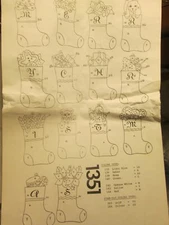 Tri-Chem Liquid Embroidery Sun-Glo Merry Christmas Stockings #1351 To Paint