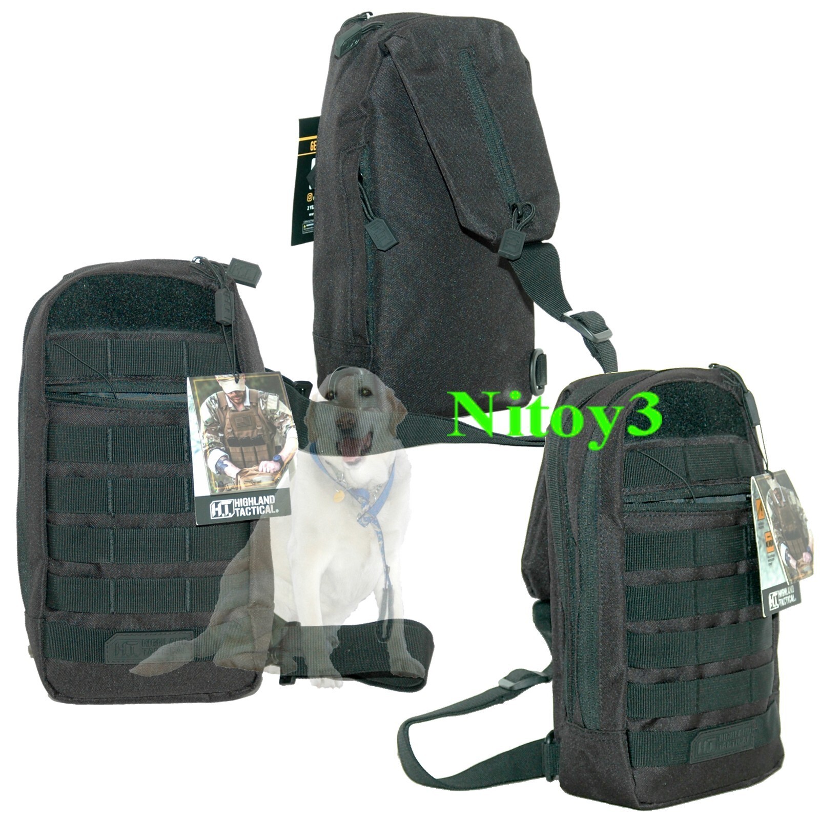 Highland Tactical Expo Shoulder Sling BagBlack 7.25 Liter eBay