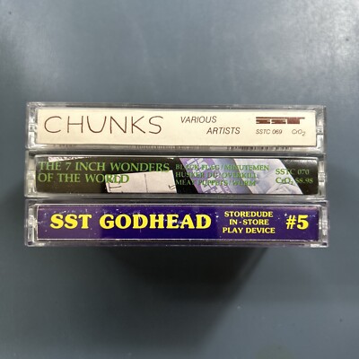 SST Cassette Lot Punk Black Flag Various Minutemen Husker Du Chunks 7 Inch
