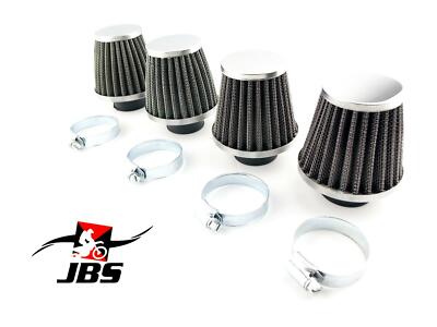 JBS PERFORMANCE 35mm HI FLOW CHROME POD AIR/FILTER UNIVERSAL CLEANER SET OF 4