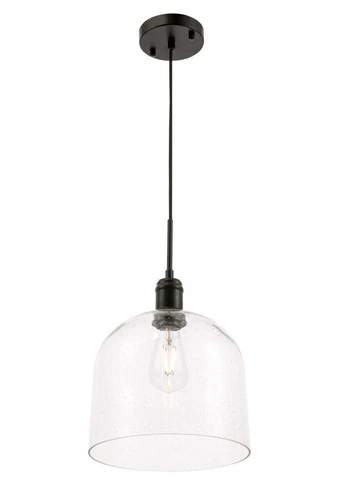 Chandelier Pendant Light Fixture Glass Shade Black Kitchen Island Lighting - Picture 6 of 11