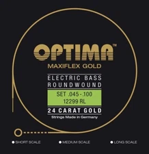 Optima MAXIFLEX 24K GOLD 4 String Bass Regular Light .045-.100 Short Scale