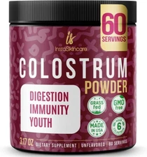 Bovine Colostrum Powder  3.17oz (90g) Unflavored Supplement Digestion  Immunity