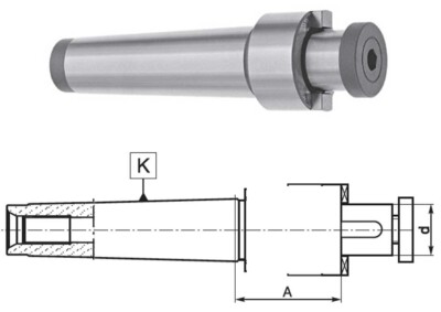 MT #4 Shank 1-1/2'' Shell Mill Holder w/Draw Bar Thread for CNC/Manual Lathes