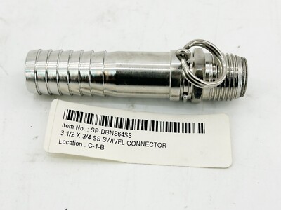 SP-DBNS64SS Sanitary Swivel Connector 3-1/2''X 3/4''