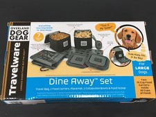 Mobile Dog Gear Dine Away Dog Travel Bag for Medium and Large Dogs Gray/Black