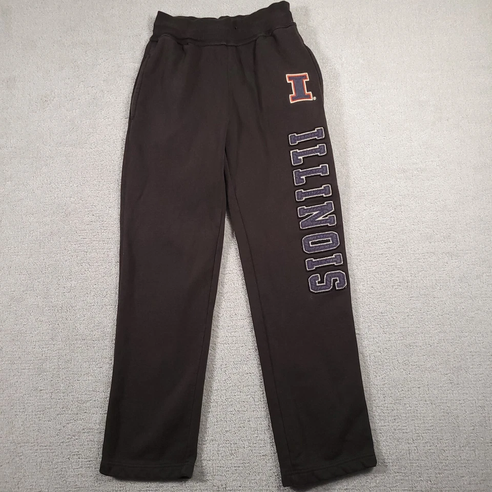 Colosseum Sweatpants Adult Small Illinois Fighting Illini Gray Pockets Logo - Image 2 of 4