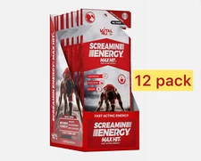 Vital 4U Screamin Energy Max Hit, Panax Ginseng Energy Shot Coffee Mocha, 12ct.