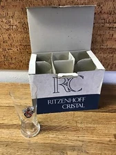 6 New Beck's Product of Germany Ritzenhoff Cristal Beer Pilsner Glasses - 12 oz.