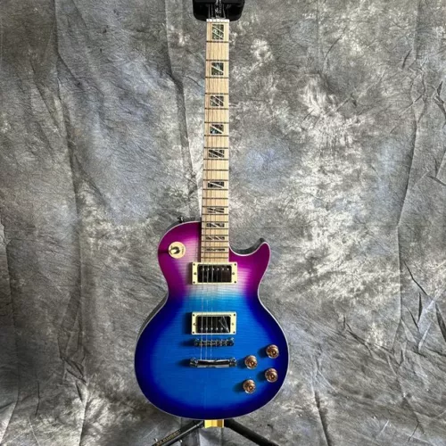 Standard LP Traditional Blueberry Burst Electric Guitar H-H Pickups Bone Nut
