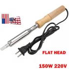 150W 220V Electric Soldering Iron Chisel Tip Welding Pen Soldering Tool USA