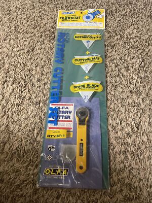 Olfa Cutting Mat 17in X 6 & Olfa Rotary Cutter & Replacement Blade Starter Set 