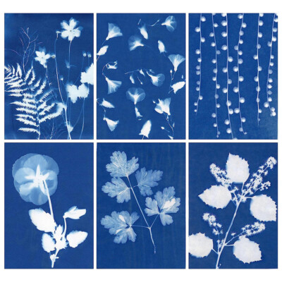 10 pcs Sun Print Paper Cyanotype Paper 5.8x8.3inch Nature Solar Printing Paper