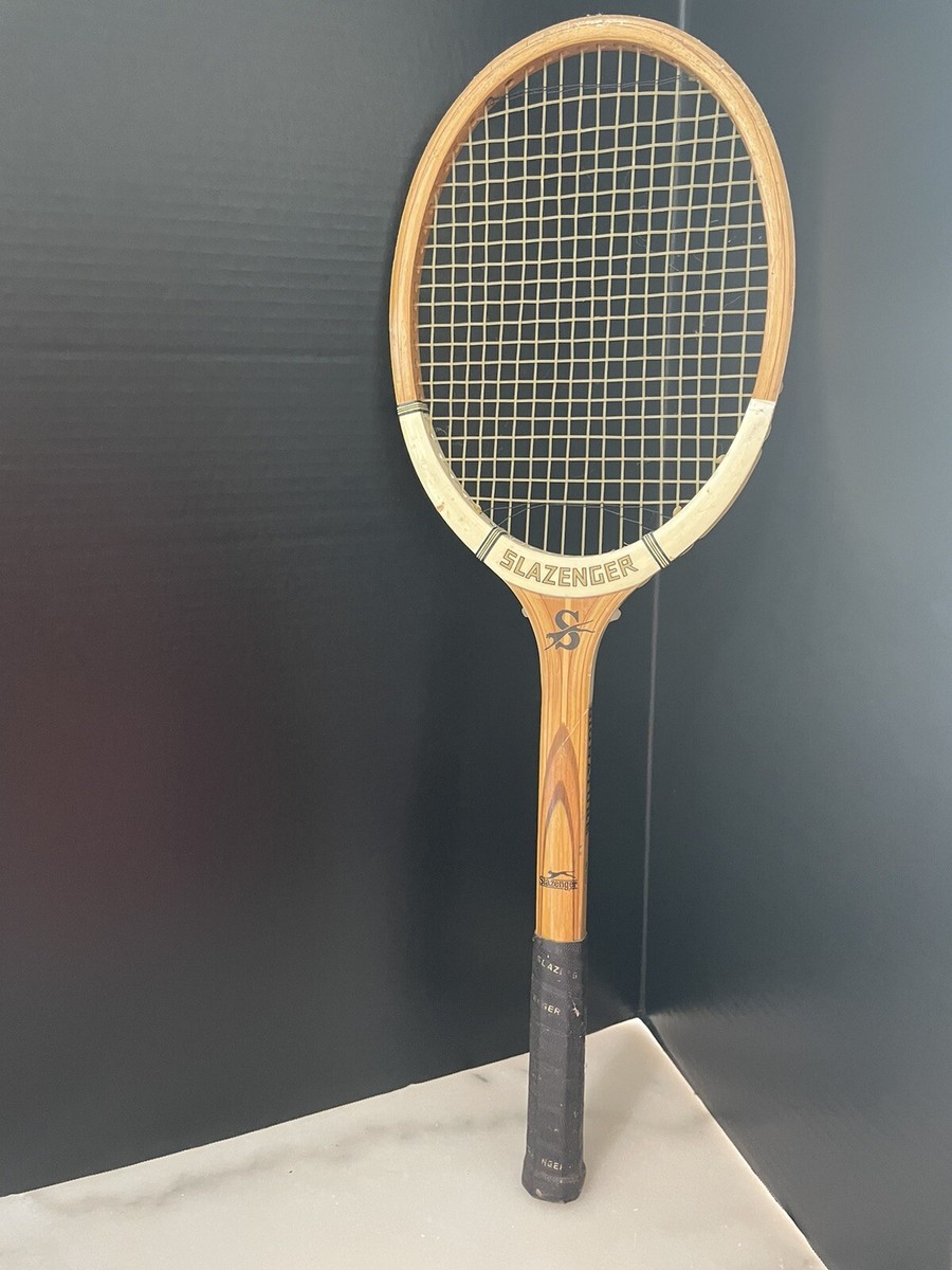 Vintage SLAZENGER Wooden Tennis Racket Fibre Reinforced | eBay