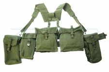 BRITISH ARMY OG POST WW2 WWII 58 PATTERN WEBBING SETS GR.2 BELT, YOKE, POUCHES