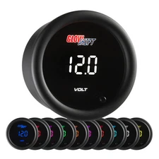 GlowShift 10 Color Digital Voltmeter Gauge