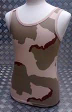 100 Cotton US Tri Desert Camo Sleeveless Vest Singlet Tank Top All Sizes