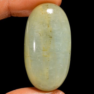 100% Natural Aquamarine Oval Shape Cabochon Gemstone 73.5 Ct 40X20X9 mm GC-43676